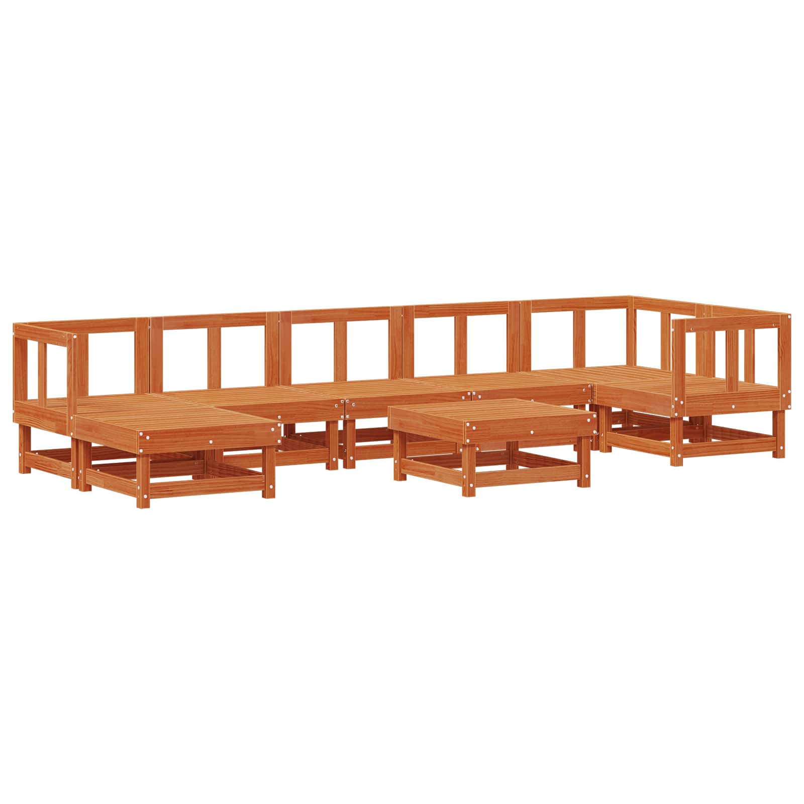 Zahradní Lounge Set Arakil 8 Ks Voskově Hnědá