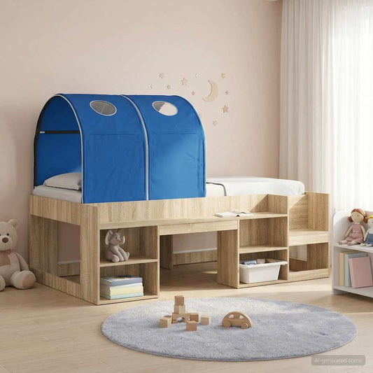 Tunel Na Postel Pro Dětskou Patrovou Postel 2 Pcs Modrá