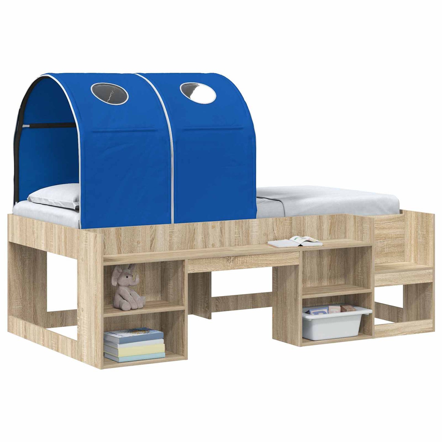 Tunel Na Postel Pro Dětskou Patrovou Postel 2 Pcs Modrá