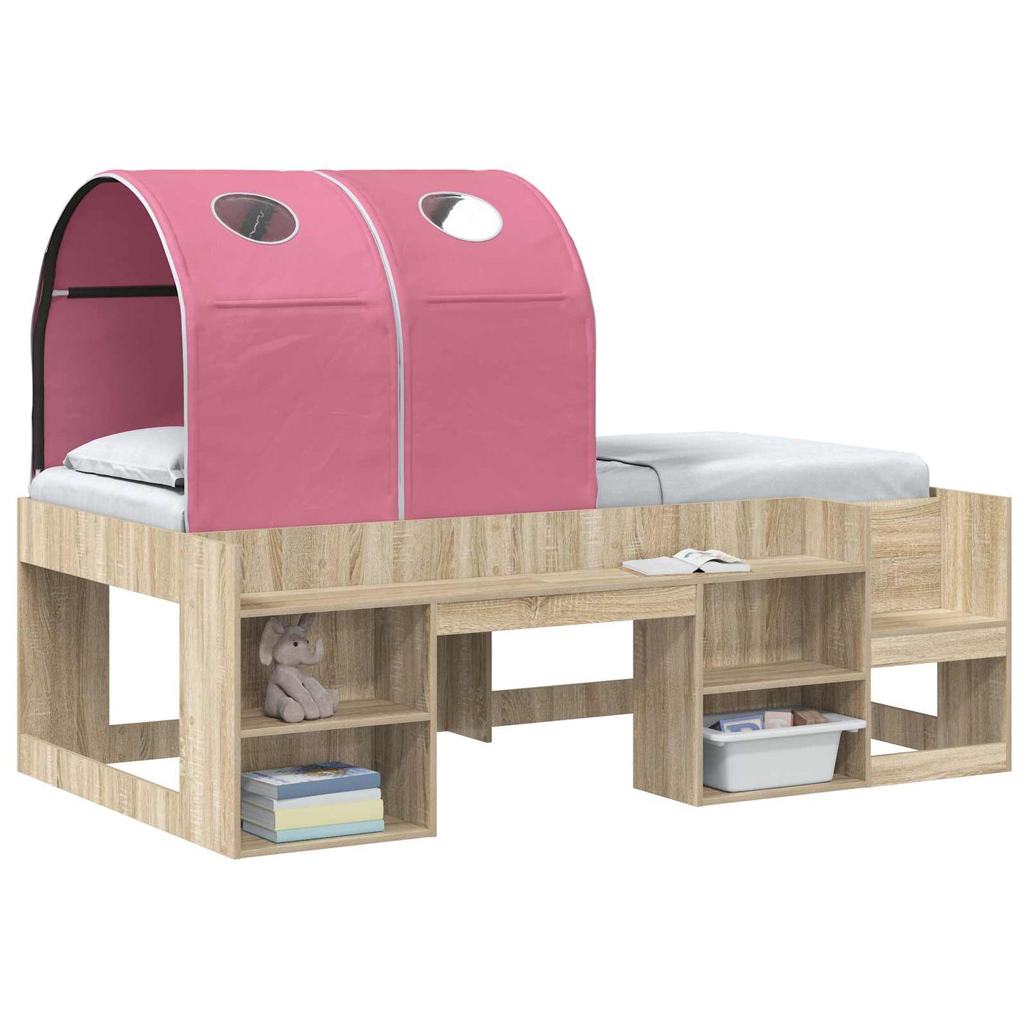 Tunel Na Postel Pro Dětskou Patrovou Postel 2 Pcs Růžová