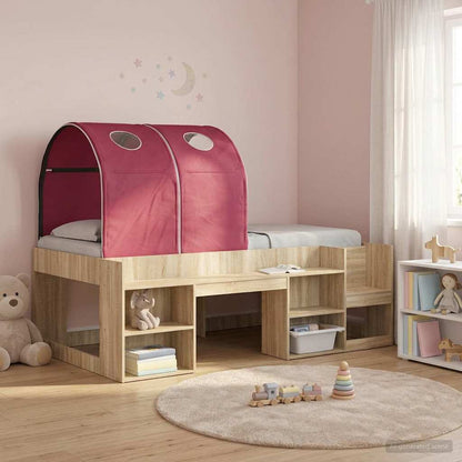 Tunel Na Postel Pro Dětskou Patrovou Postel 2 Pcs Červená
