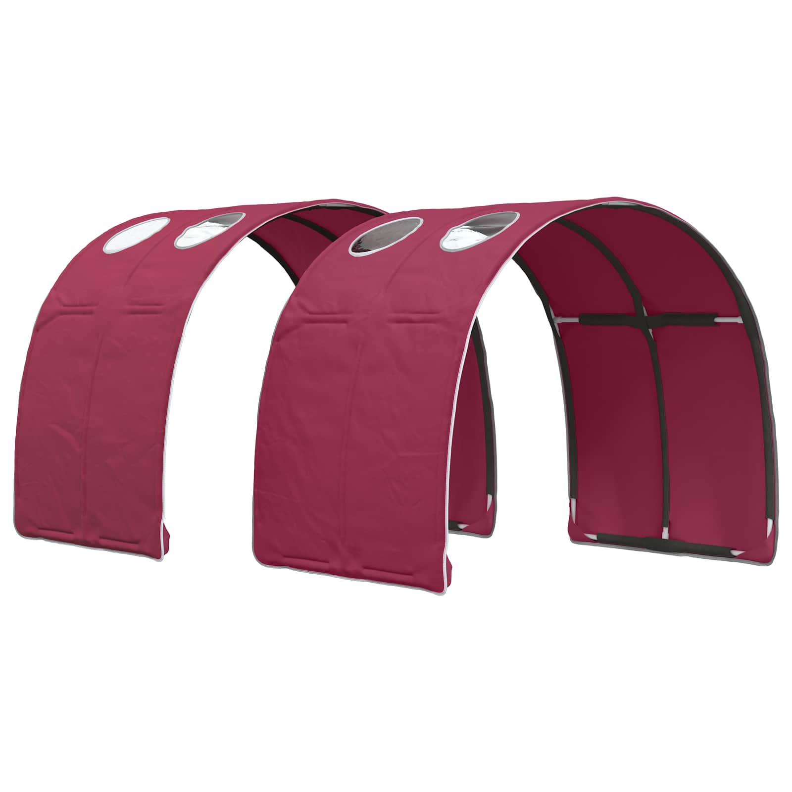 Tunel Postele 2 Pcs Červená 211 X 67.5 X 2 Cm Polyester