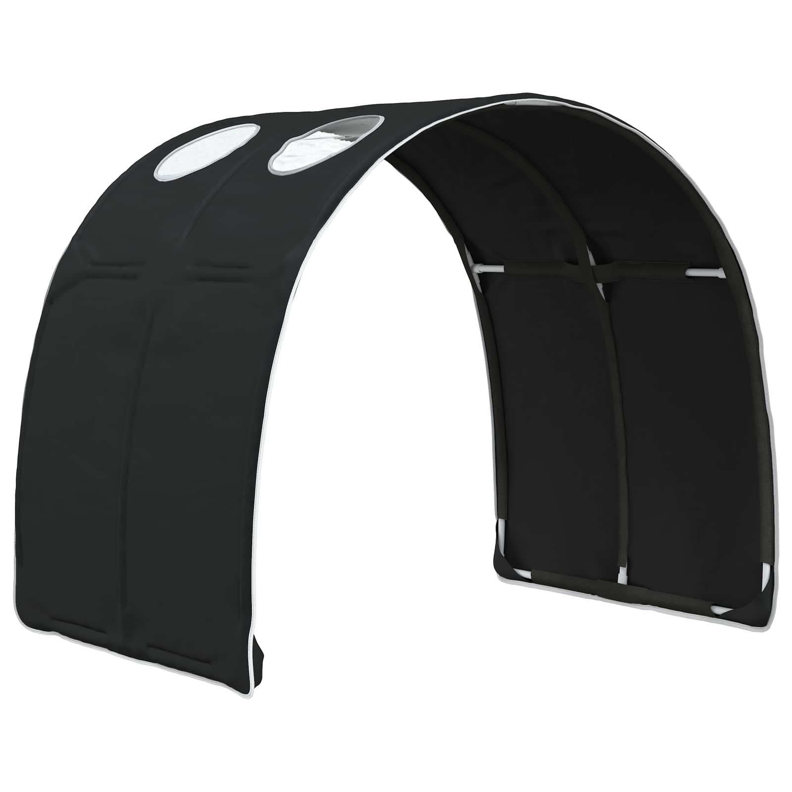 Tunel Postele 2 Pcs Černá 211 X 67.5 X 2 Cm Polyester