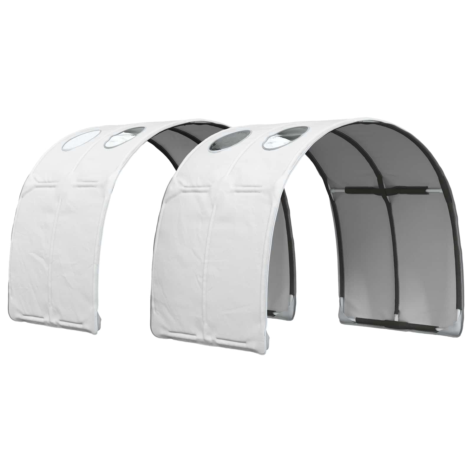Tunel Postele 2 Pcs Bílá 211 X 67.5 X 2 Cm Polyester
