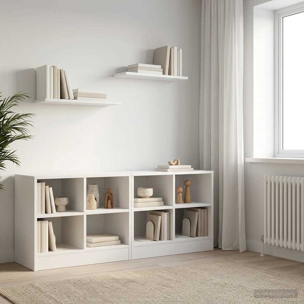 Zásuvka Pod Postel 2 Pcs Bílá 66 X 33 X 48 Cm Kompozitní Dřevo