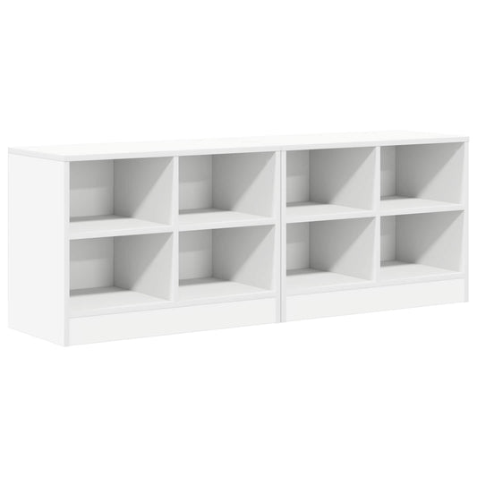 Zásuvka Pod Postel 2 Pcs Bílá 66 X 33 X 48 Cm Kompozitní Dřevo