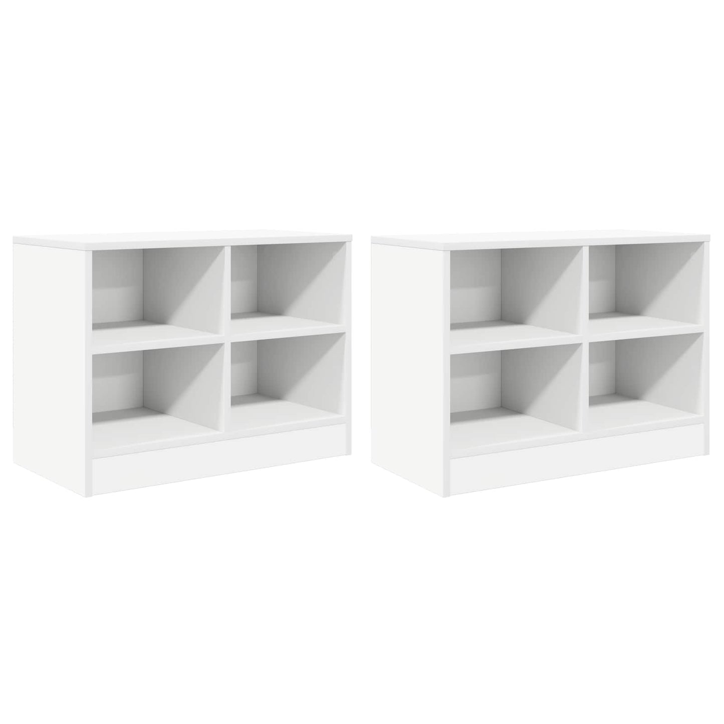 Zásuvka Pod Postel 2 Pcs Bílá 66 X 33 X 48 Cm Kompozitní Dřevo