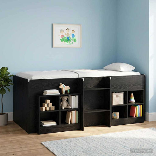 Zásuvka Pod Postel S Policí 2 Pcs Černý Dub 66 X 33 X 48 Cm