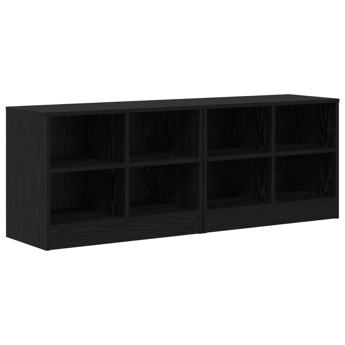 Zásuvka Pod Postel S Policí 2 Pcs Černý Dub 66 X 33 X 48 Cm
