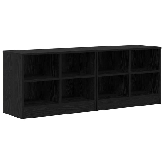 Zásuvka Pod Postel S Policí 2 Pcs Černý Dub 66 X 33 X 48 Cm