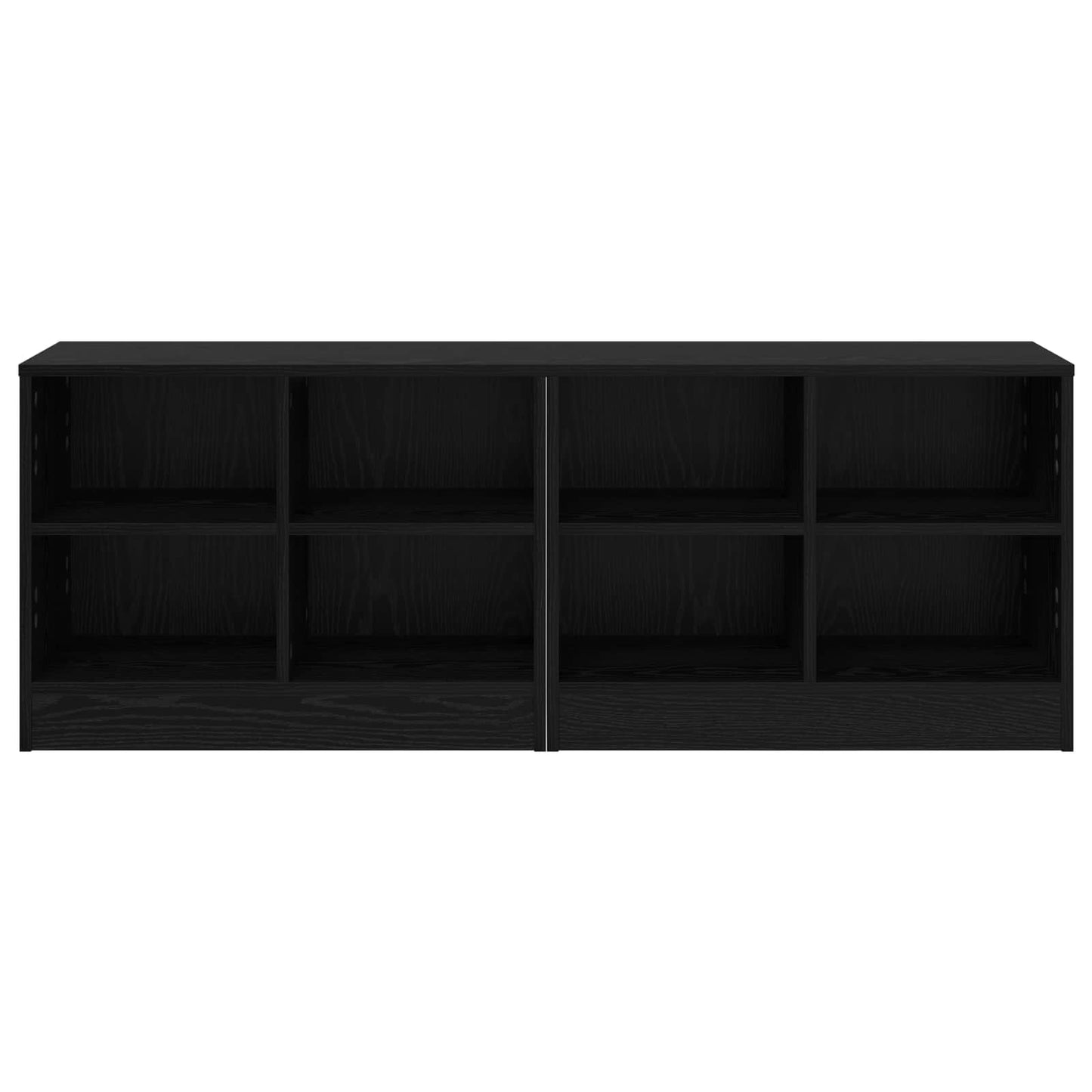 Zásuvka Pod Postel S Policí 2 Pcs Černý Dub 66 X 33 X 48 Cm