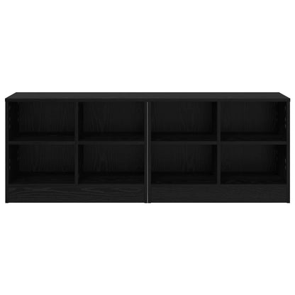 Zásuvka Pod Postel S Policí 2 Pcs Černý Dub 66 X 33 X 48 Cm