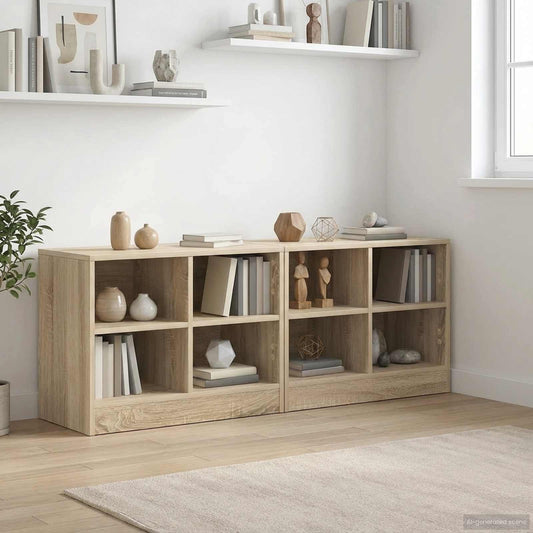 Zásuvka Pod Postel S Policí 2 Pcs Dub Sonoma 66 X 33 X 48 Cm