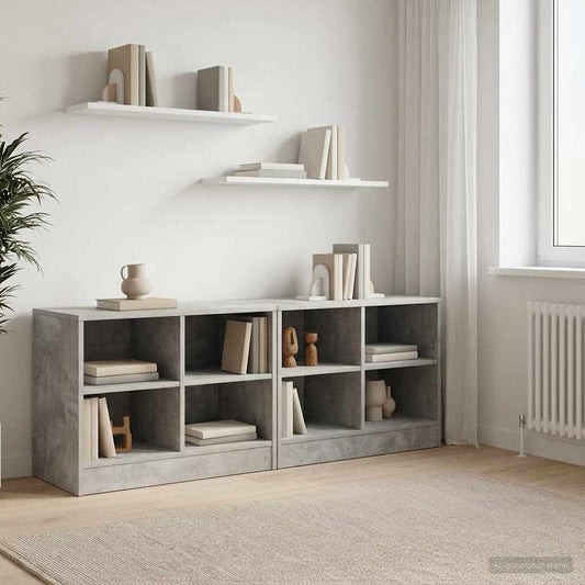 Zásuvka Pod Postel S Policí 2 Pcs Betonově Šedá 66 X 33 X 48 Cm