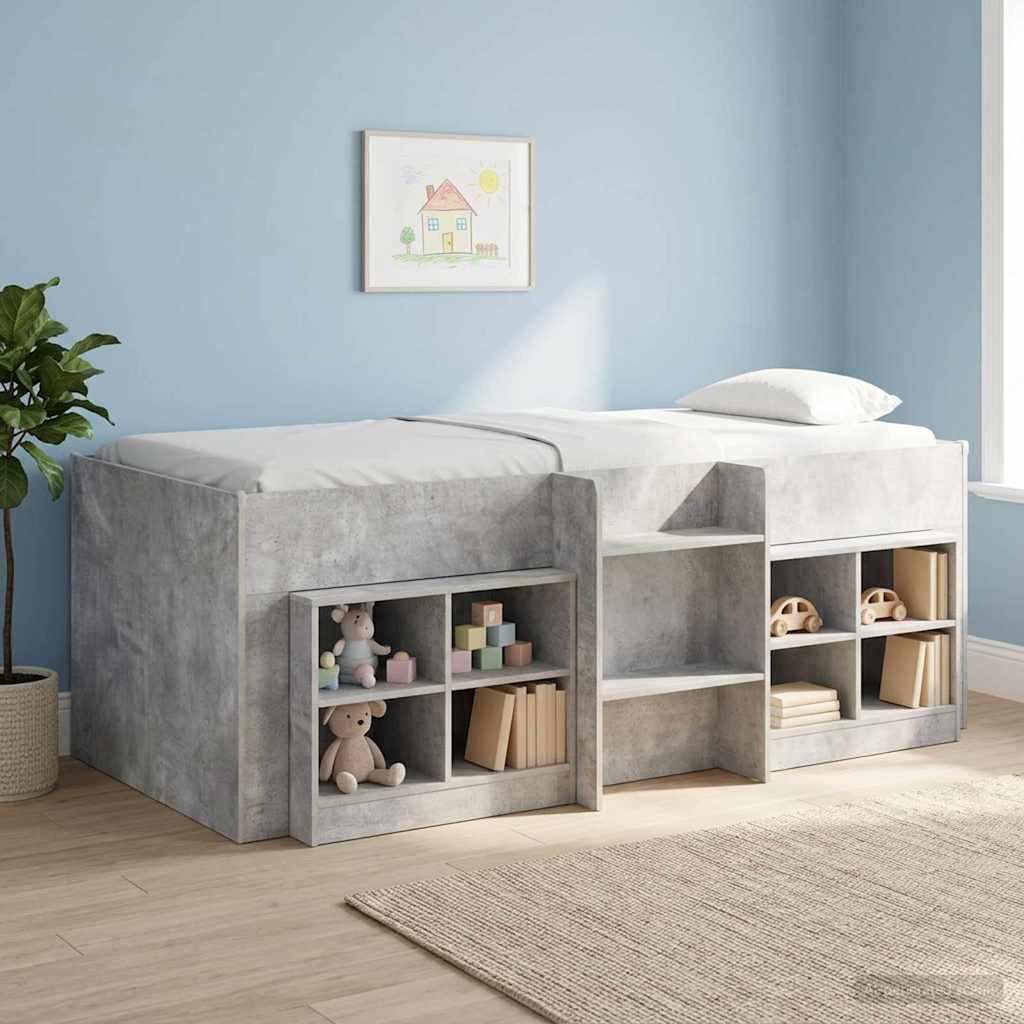 Zásuvka Pod Postel S Policí 2 Pcs Betonově Šedá 66 X 33 X 48 Cm