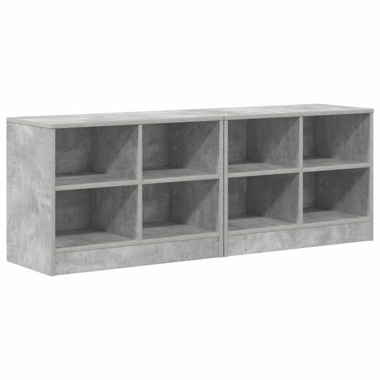 Zásuvka Pod Postel S Policí 2 Pcs Betonově Šedá 66 X 33 X 48 Cm