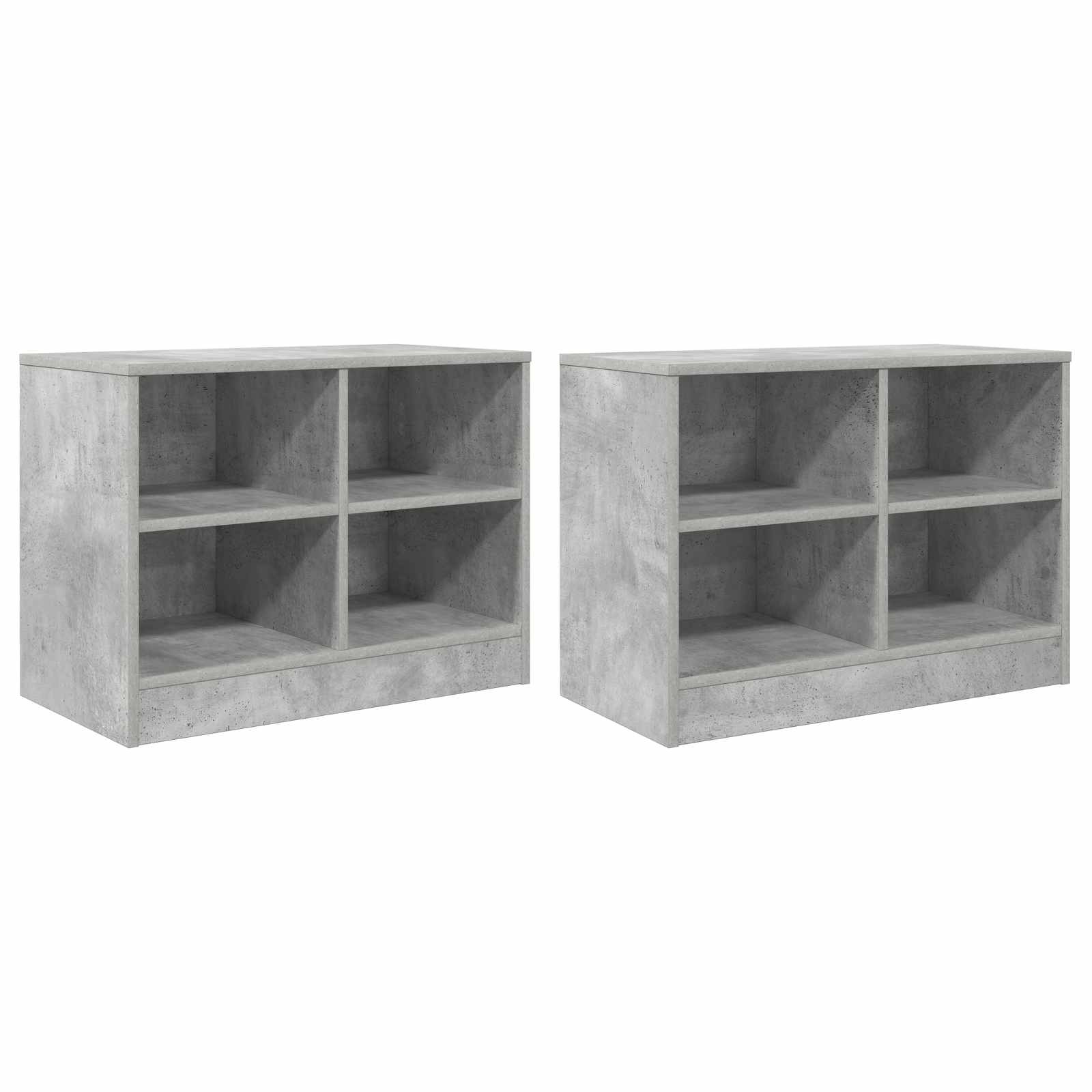 Zásuvka Pod Postel S Policí 2 Pcs Betonově Šedá 66 X 33 X 48 Cm