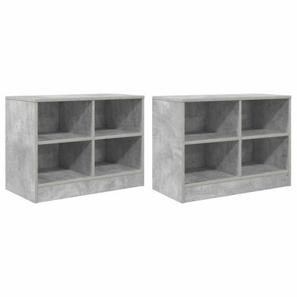 Zásuvka Pod Postel S Policí 2 Pcs Betonově Šedá 66 X 33 X 48 Cm