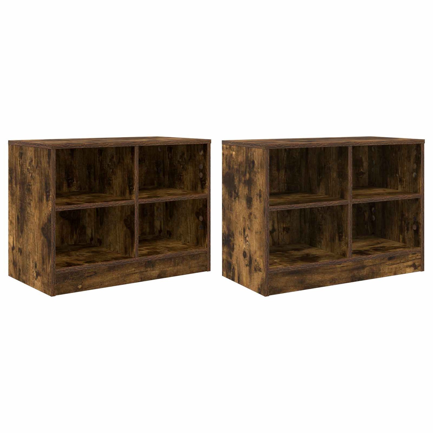 Zásuvka Pod Postel S Policí 2 Pcs Kouřový Dub 66 X 33 X 48 Cm
