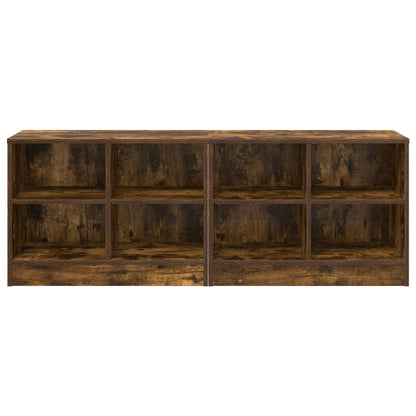 Zásuvka Pod Postel S Policí 2 Pcs Kouřový Dub 66 X 33 X 48 Cm