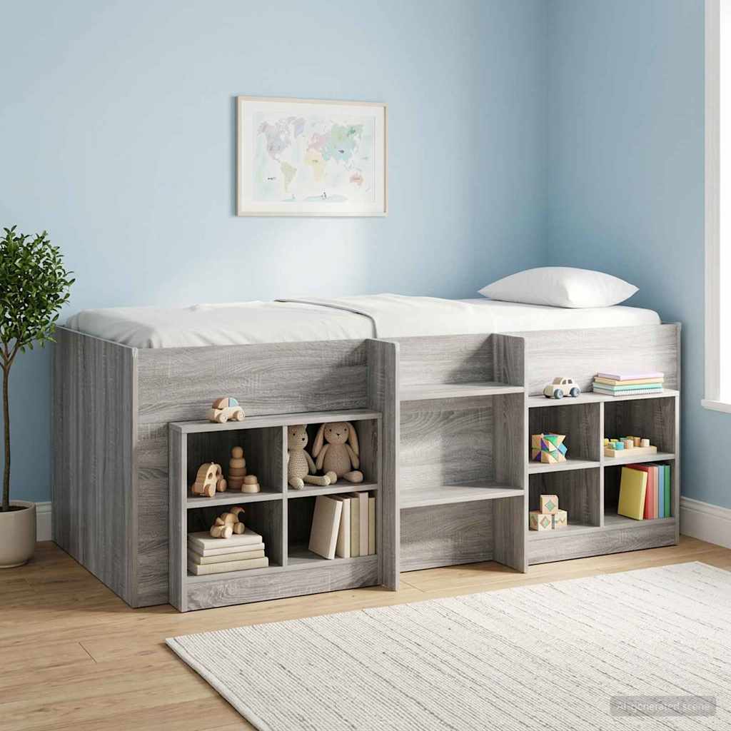 Zásuvka Pod Postel S Policí 2 Pcs Šedý Sonoma 66 X 33 X 48 Cm