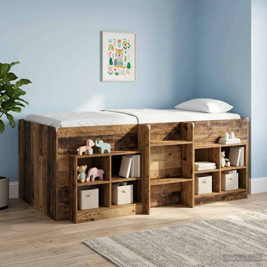 Zásuvka Pod Postel S Policí 2 Pcs Staré Dřevo 66 X 33 X 48 Cm
