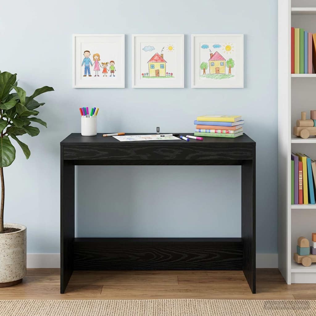 Postelový Stůl Černý Dub Kompozitní Dřevo 100 X 45 X 75 Cm