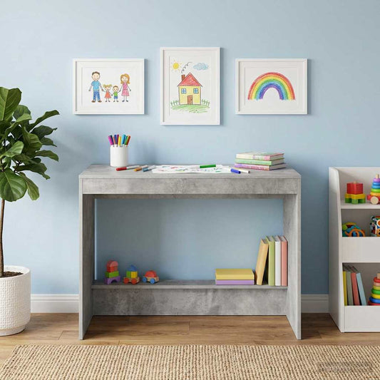 Postelový Stůl Betonově Šedá Kompozitní Dřevo 100 X 45 X 75 Cm