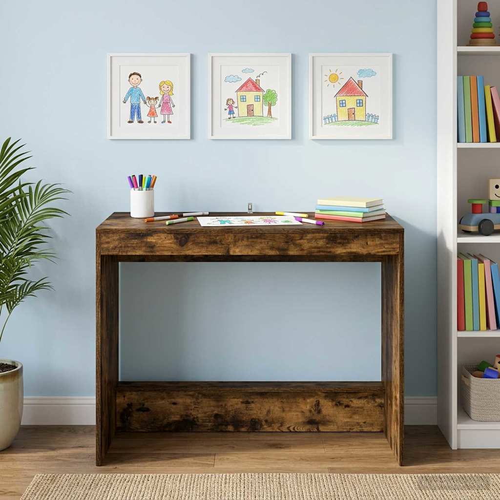 Postelový Stůl Kouřový Dub Kompozitní Dřevo 100 X 45 X 75 Cm