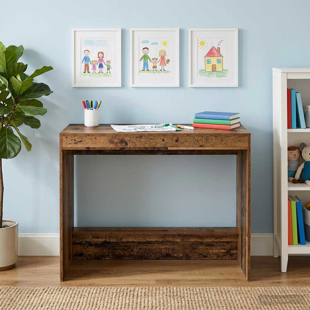 Postelový Stůl Staré Dřevo Kompozitní Dřevo 100 X 45 X 75 Cm