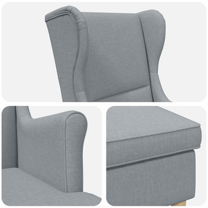 Křeslo S Podnožkou 2 Ks Textil