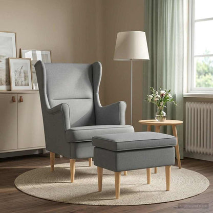 Křeslo S Podnožkou 2 Ks Textil