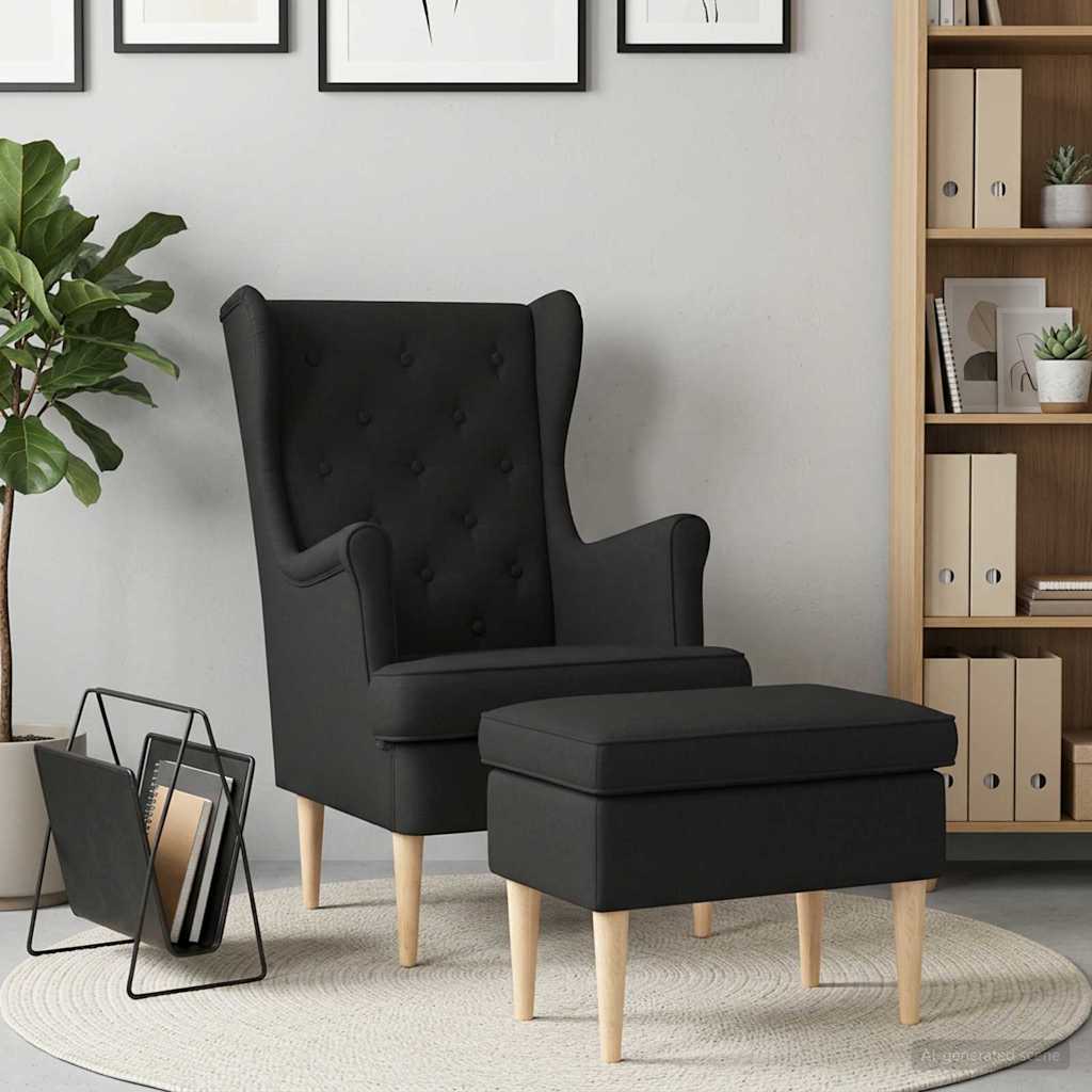 Křeslo S Podnožkou 2 Ks Textil
