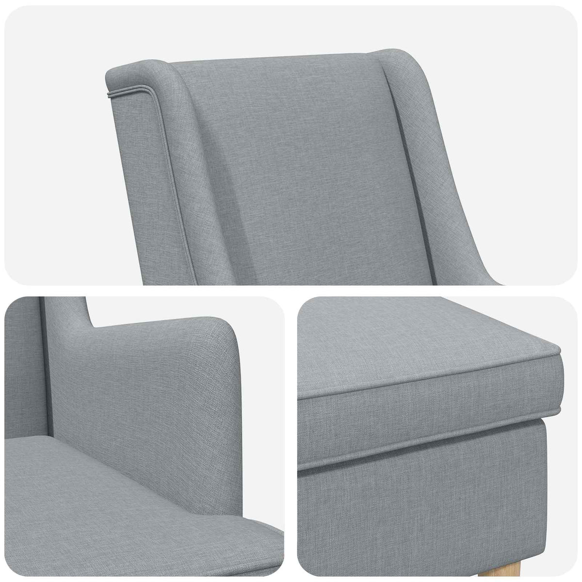 Křeslo S Podnožkou 2 Ks Textil