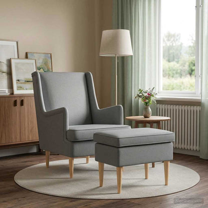 Křeslo S Podnožkou 2 Ks Textil