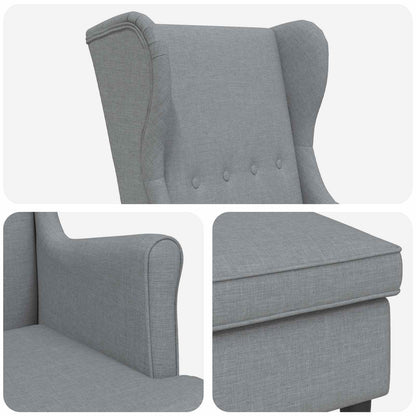 Křeslo S Podnožkou 2 Ks Textil