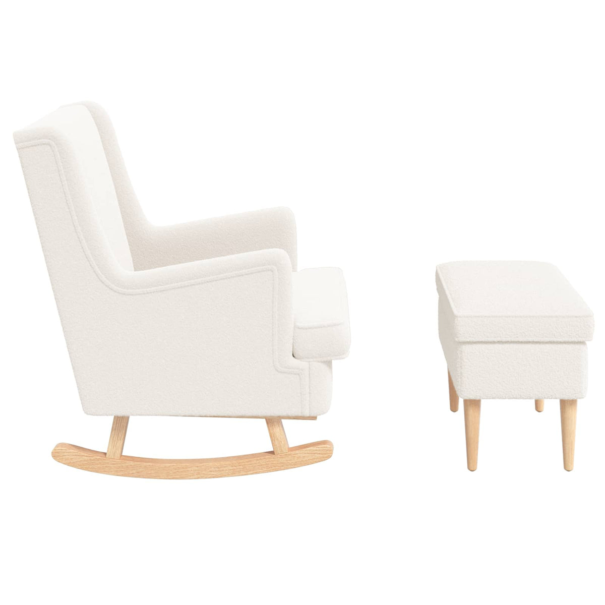 Křeslo S Podnožkou 2 Ks Bouclé