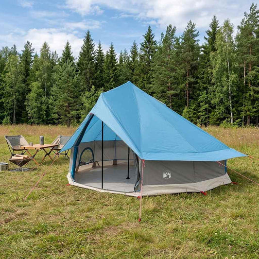 Tipi Stan Se Střechou Modrá 700 X 700 X 395 Cm Polyester A Ocel