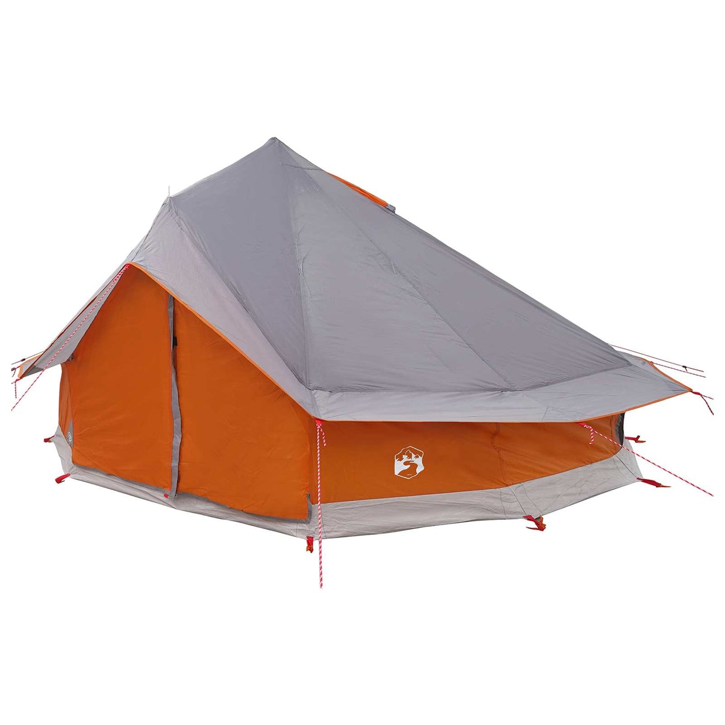 Tipi Stan Šedá A Oranžová 700 X 700 X 395 Cm Polyester A Ocel
