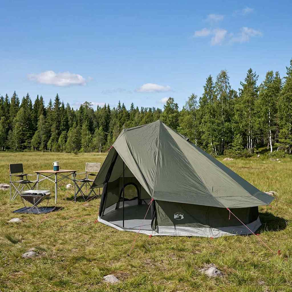 Tipi Stan Armádně Zelená 700 X 700 X 395 Cm Polyester A Ocel