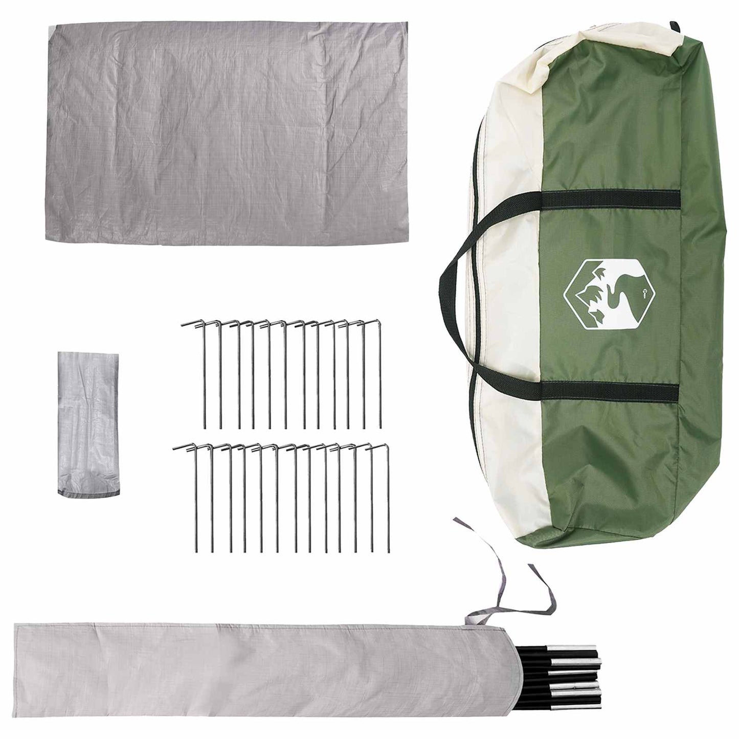 Tipi Stan Se Střechou Zelená 250 X 250 Cm Polyester A Ocel