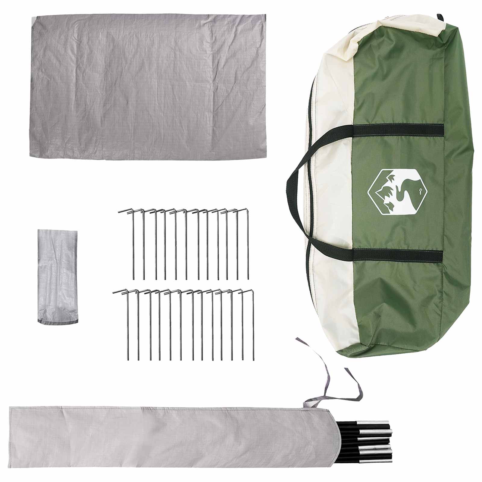 Tipi Stan Se Střechou Zelená 250 X 250 Cm Polyester A Ocel