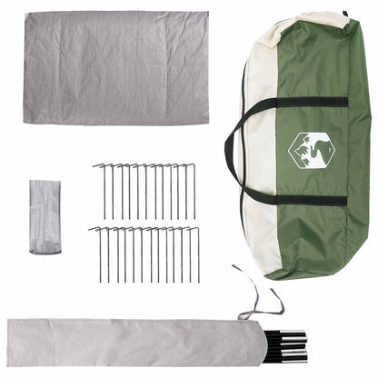 Tipi Stan Se Střechou Zelená 250 X 250 Cm Polyester A Ocel