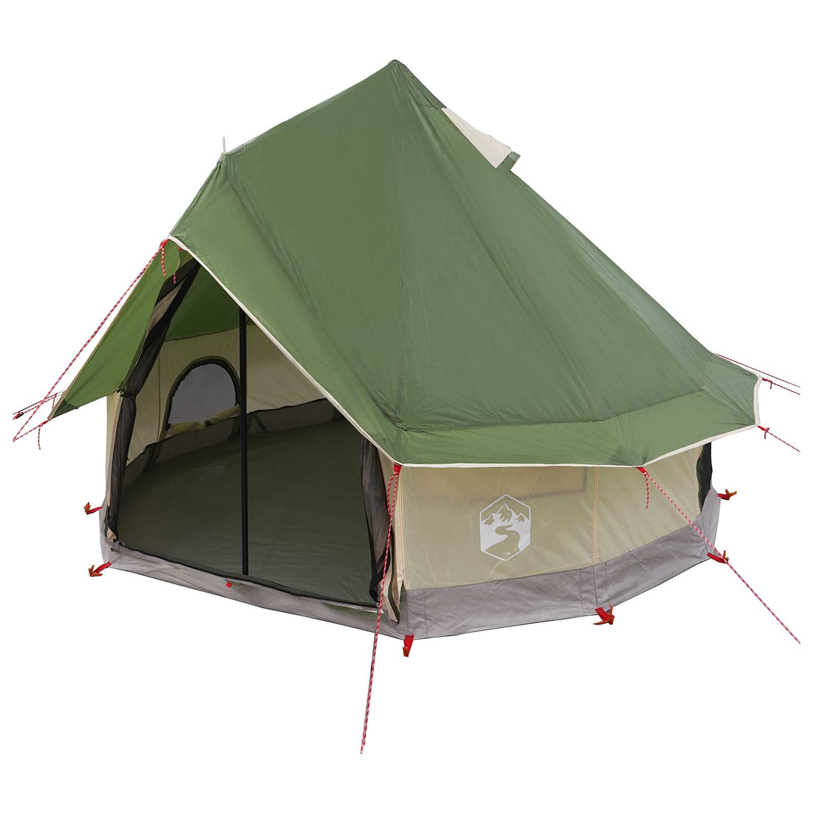 Tipi Stan Se Střechou Zelená 250 X 250 Cm Polyester A Ocel