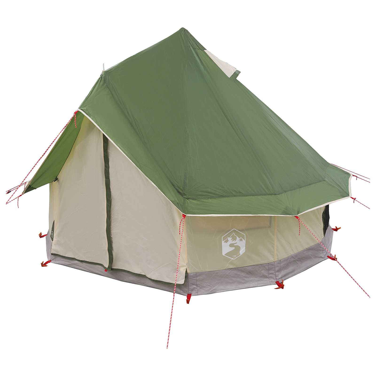 Tipi Stan Se Střechou Zelená 250 X 250 Cm Polyester A Ocel
