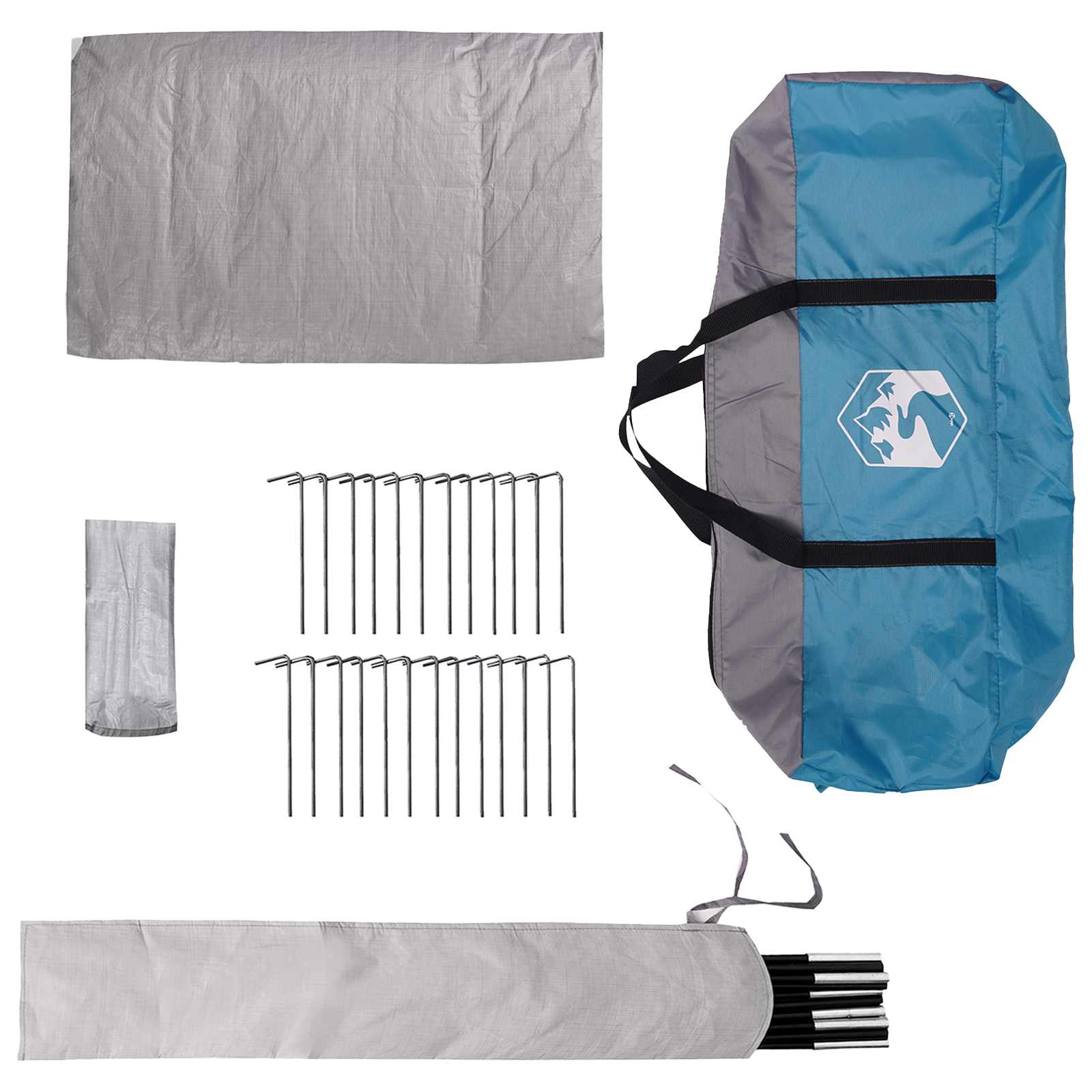 Tipi Stan Se Střechou Modrá 250 X 250 Cm Polyester A Ocel
