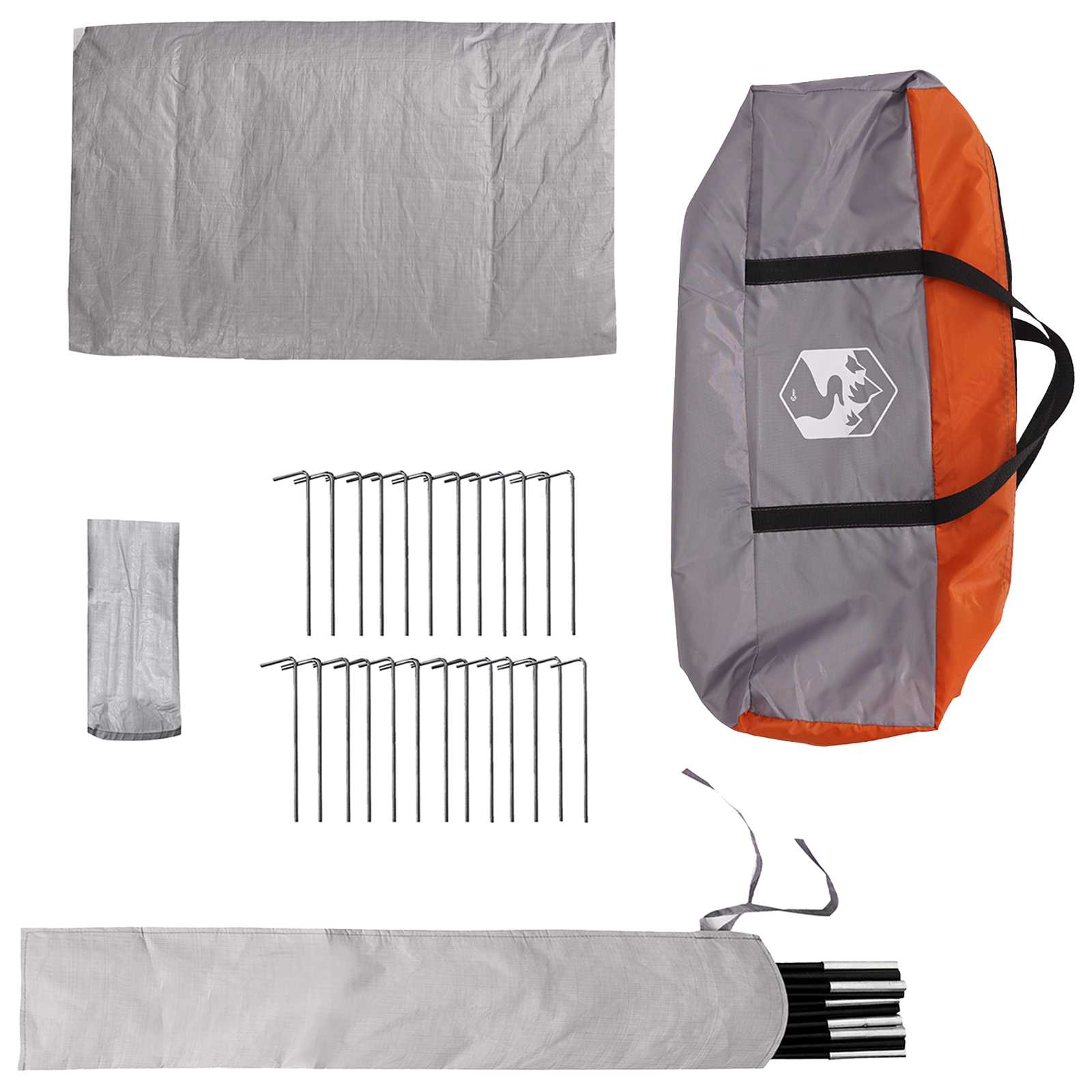Tipi Stan Šedá A Oranžová 250 X 250 Cm Polyester A Ocel