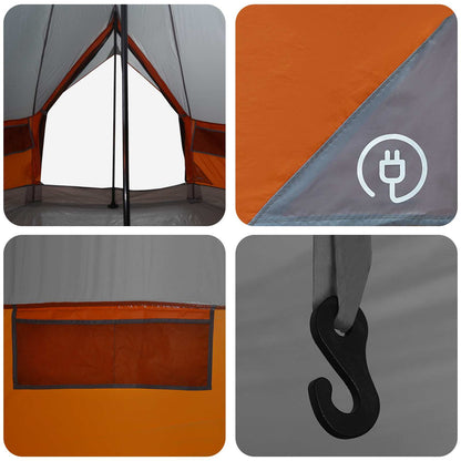 Tipi Stan Šedá A Oranžová 250 X 250 Cm Polyester A Ocel