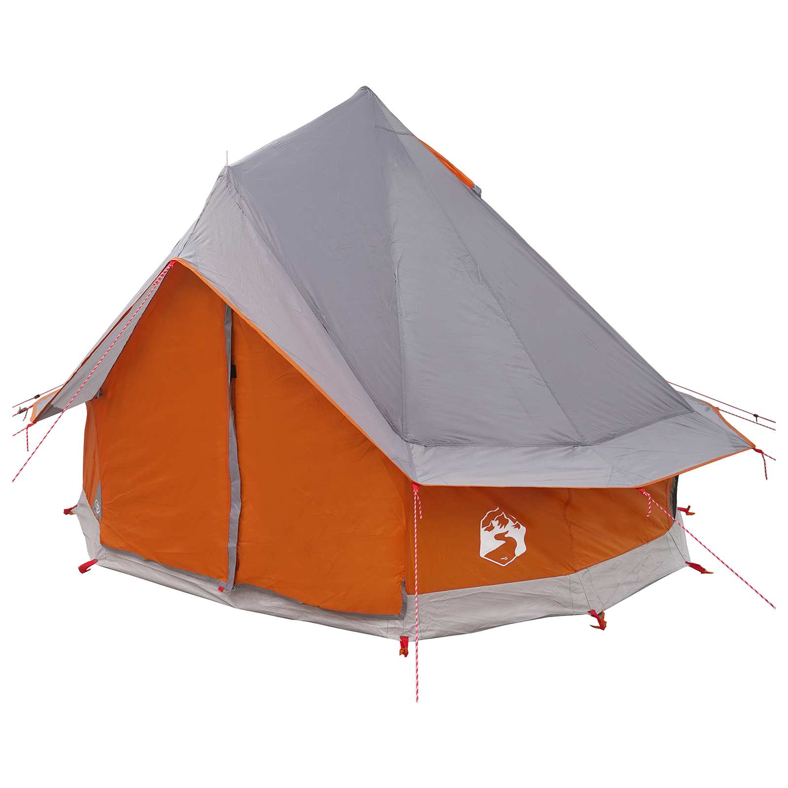 Tipi Stan Šedá A Oranžová 250 X 250 Cm Polyester A Ocel