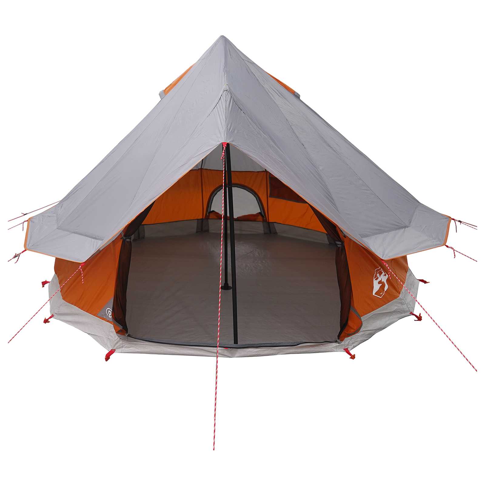 Tipi Stan Šedá A Oranžová 250 X 250 Cm Polyester A Ocel